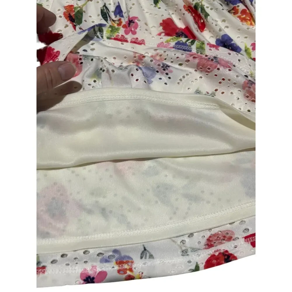 Btween 7 floral skirt top set lined bright and bold beautiful NWT - Picture 7 of 10